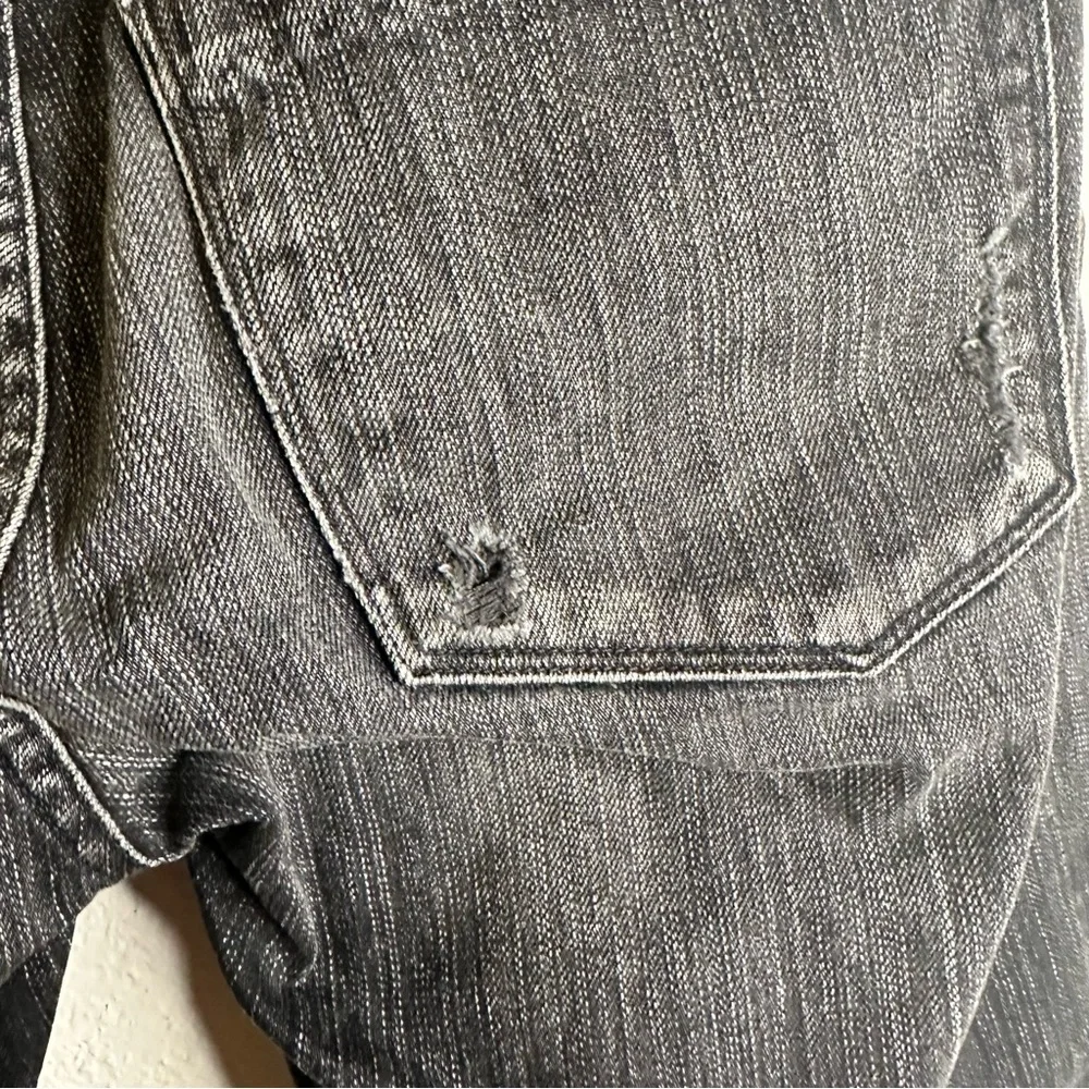 Agolde Jeans Chloe Low Rise Slim Liverpool Black Denim Distressed Size 29‎
